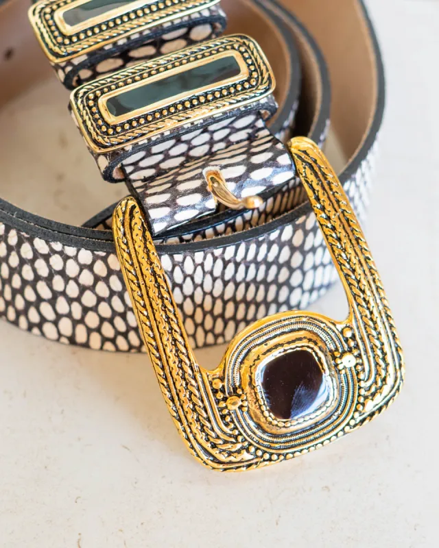 Cobra Belt - black and white sold by Care Tucker