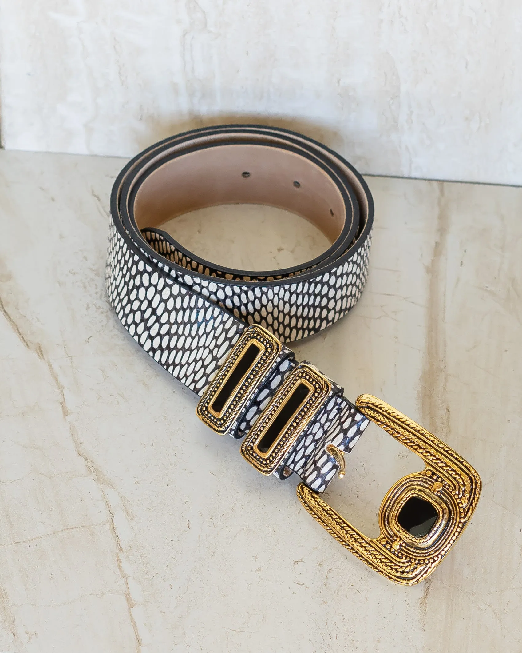 Cobra Belt - black and white sold by Care Tucker product image thumbnail 2