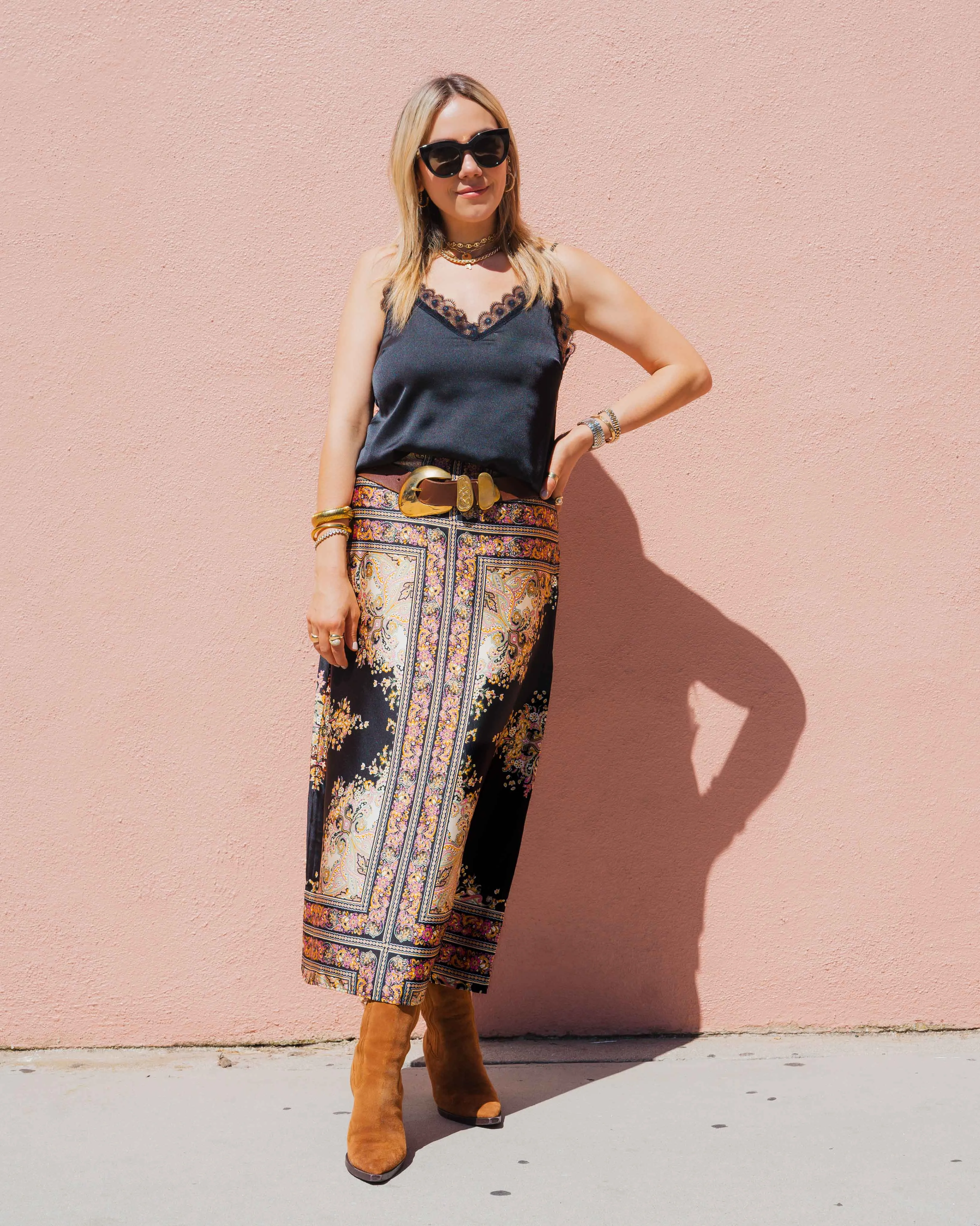 SATIN CAMISOLE WITH LACE sold by Care Tucker product image thumbnail 2