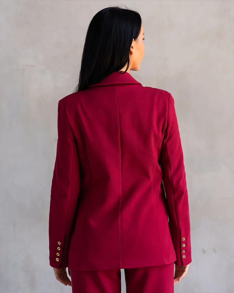 Morrison Interlock Blazer Bordeaux sold by Care Tucker product image thumbnail 4