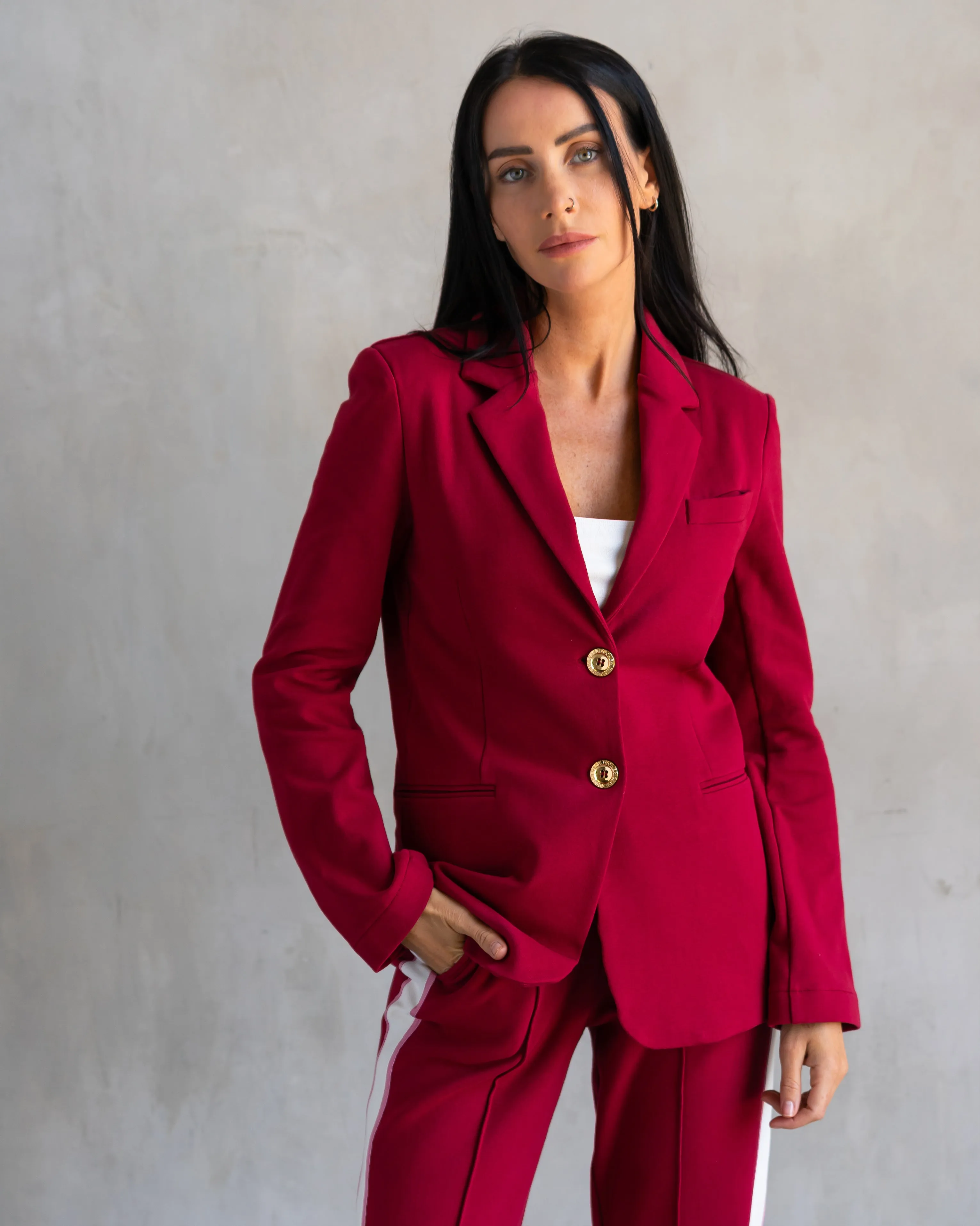 Morrison Interlock Blazer Bordeaux sold by Care Tucker product image thumbnail 3