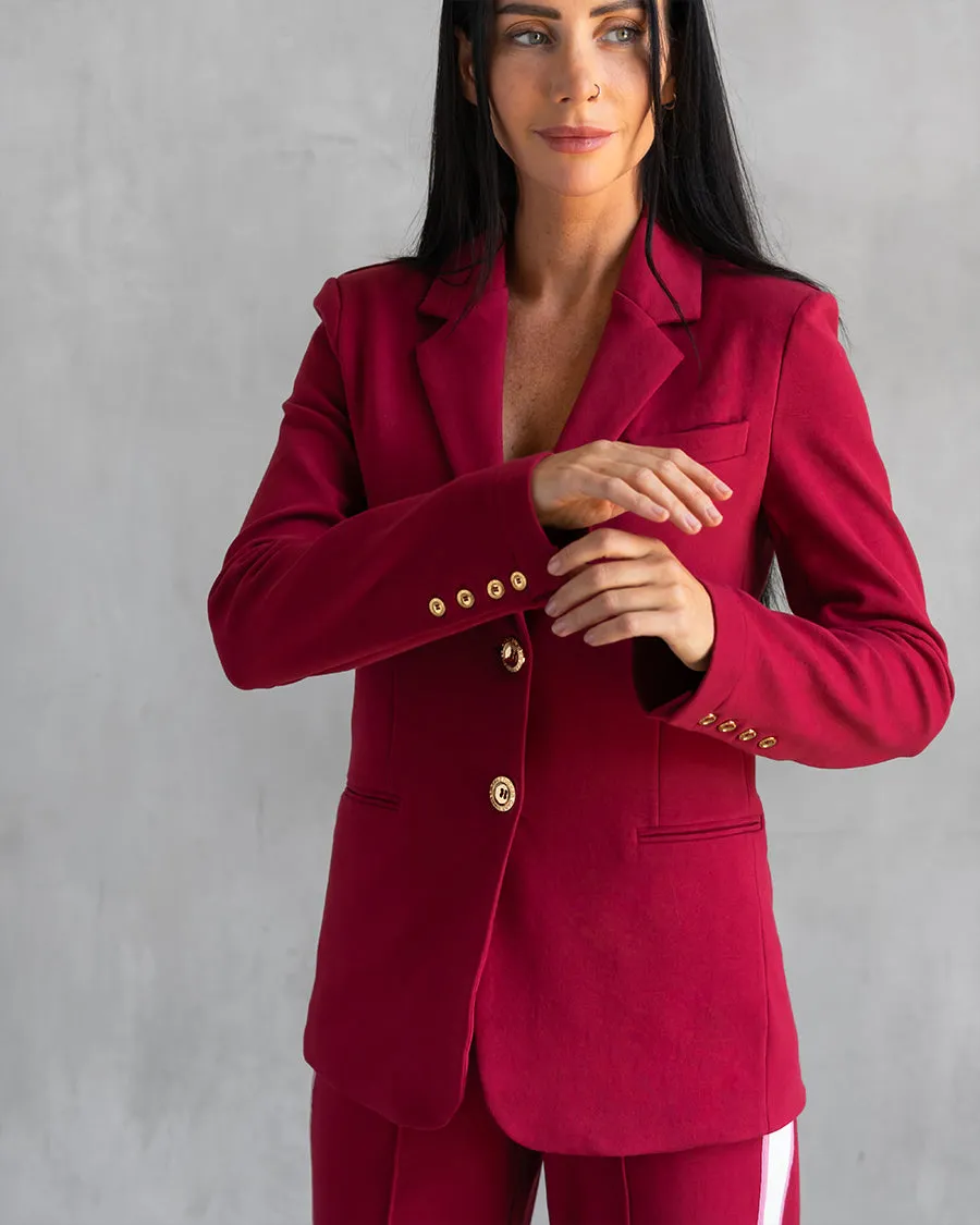 Morrison Interlock Blazer Bordeaux sold by Care Tucker