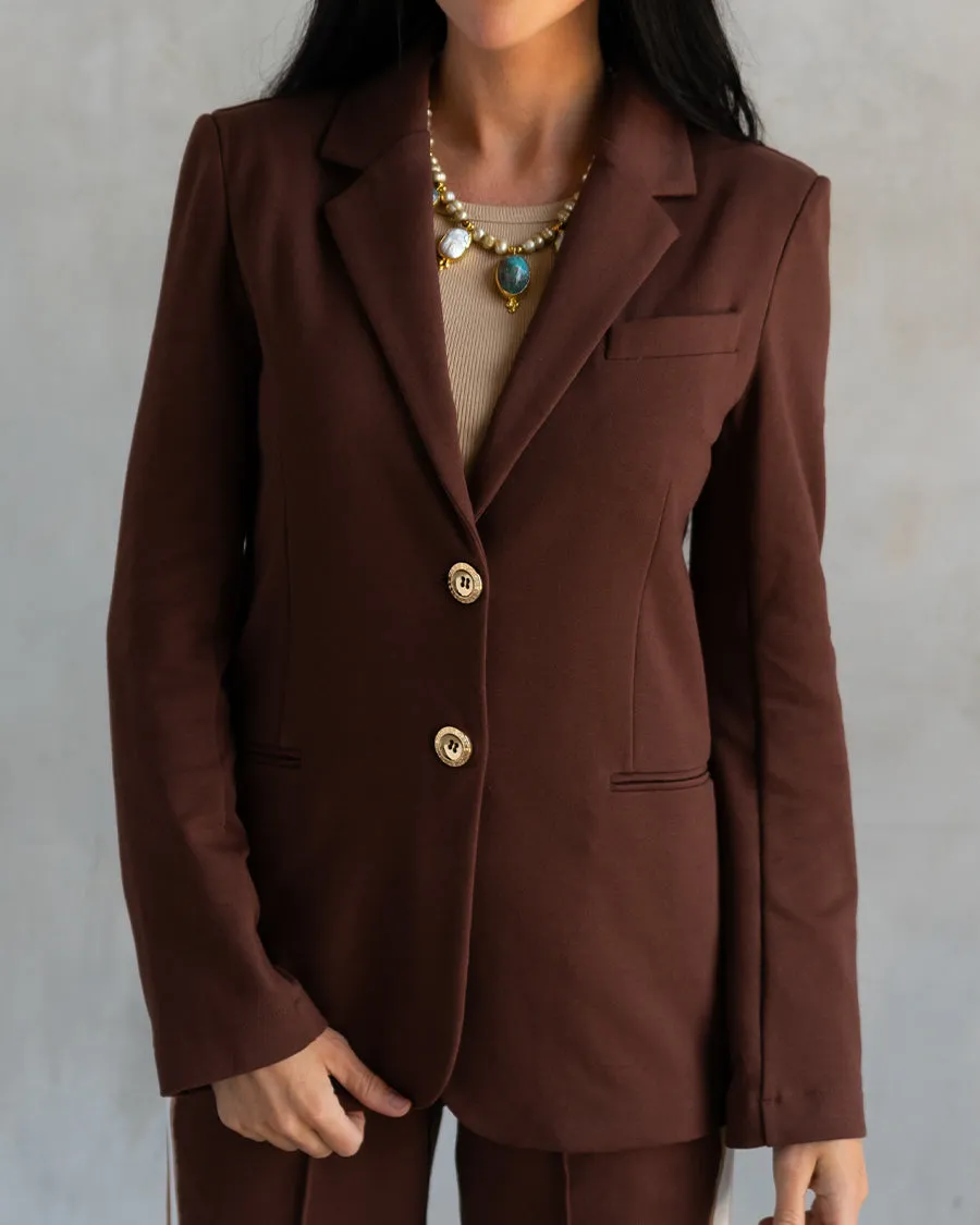 Morrison Interlock Blazer Espresso sold by Care Tucker product image thumbnail 2