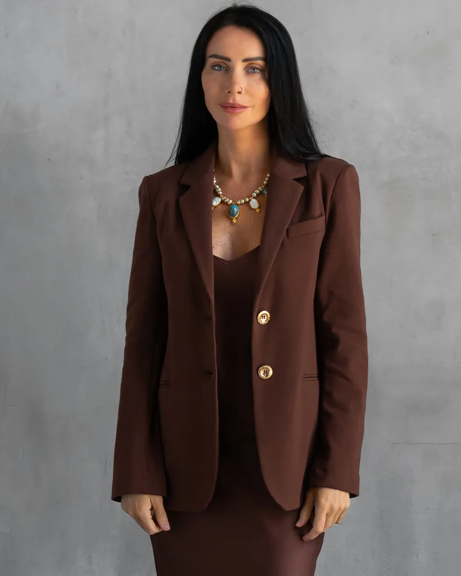 Morrison Interlock Blazer Espresso sold by Care Tucker product image thumbnail 3