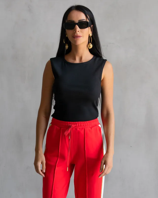 Klein Ribbed Tank - Black sold by Care Tucker