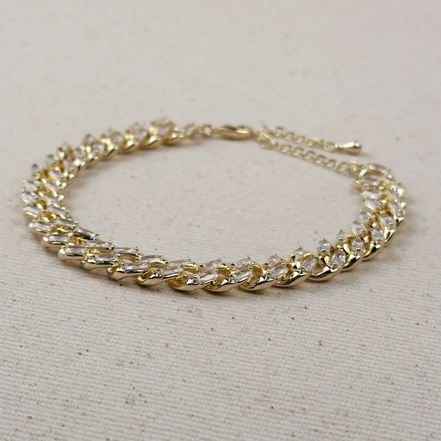 18k Gold Filled Iced Chunky Cuban Bracelet sold by Care Tucker product image thumbnail 3