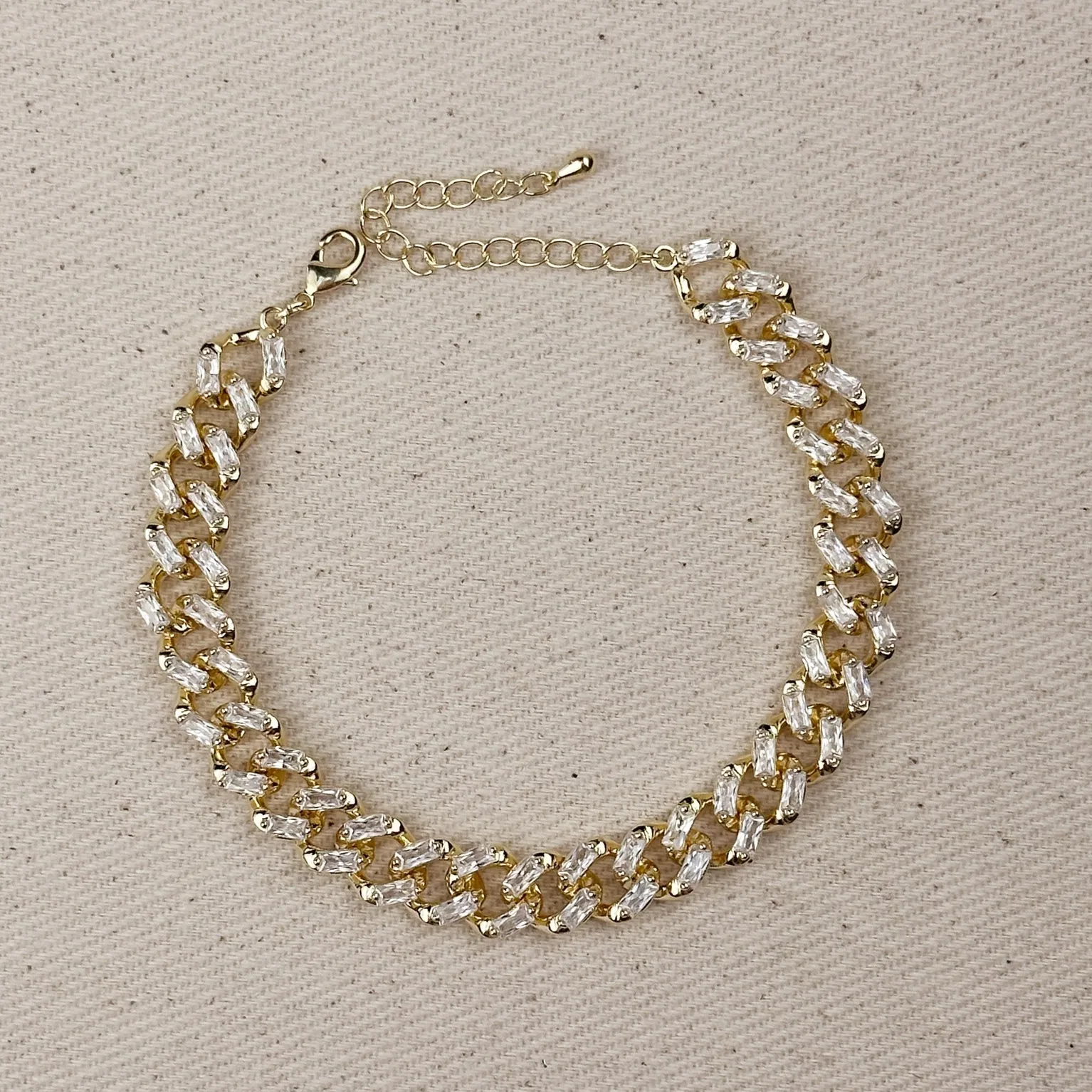 18k Gold Filled Iced Chunky Cuban Bracelet sold by Care Tucker