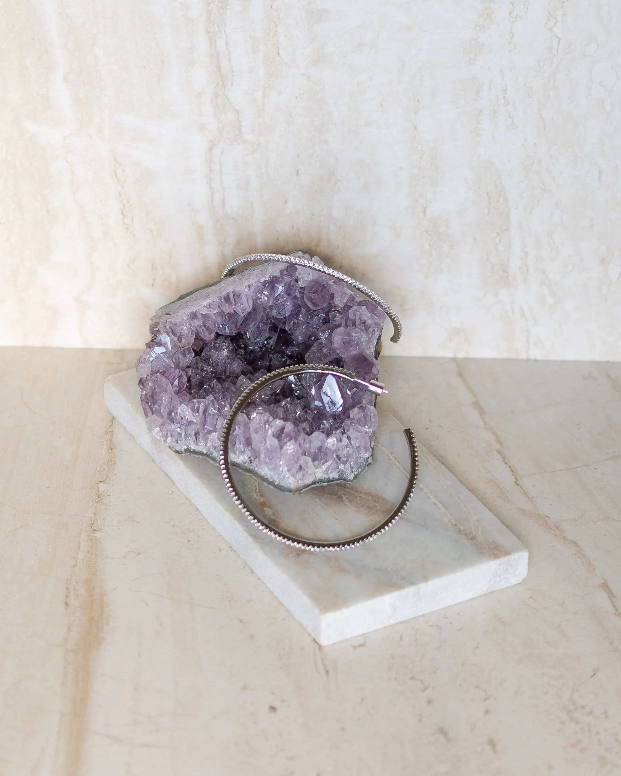 Small Lucky Me Single Row Hoops sold by Care Tucker product image thumbnail 2