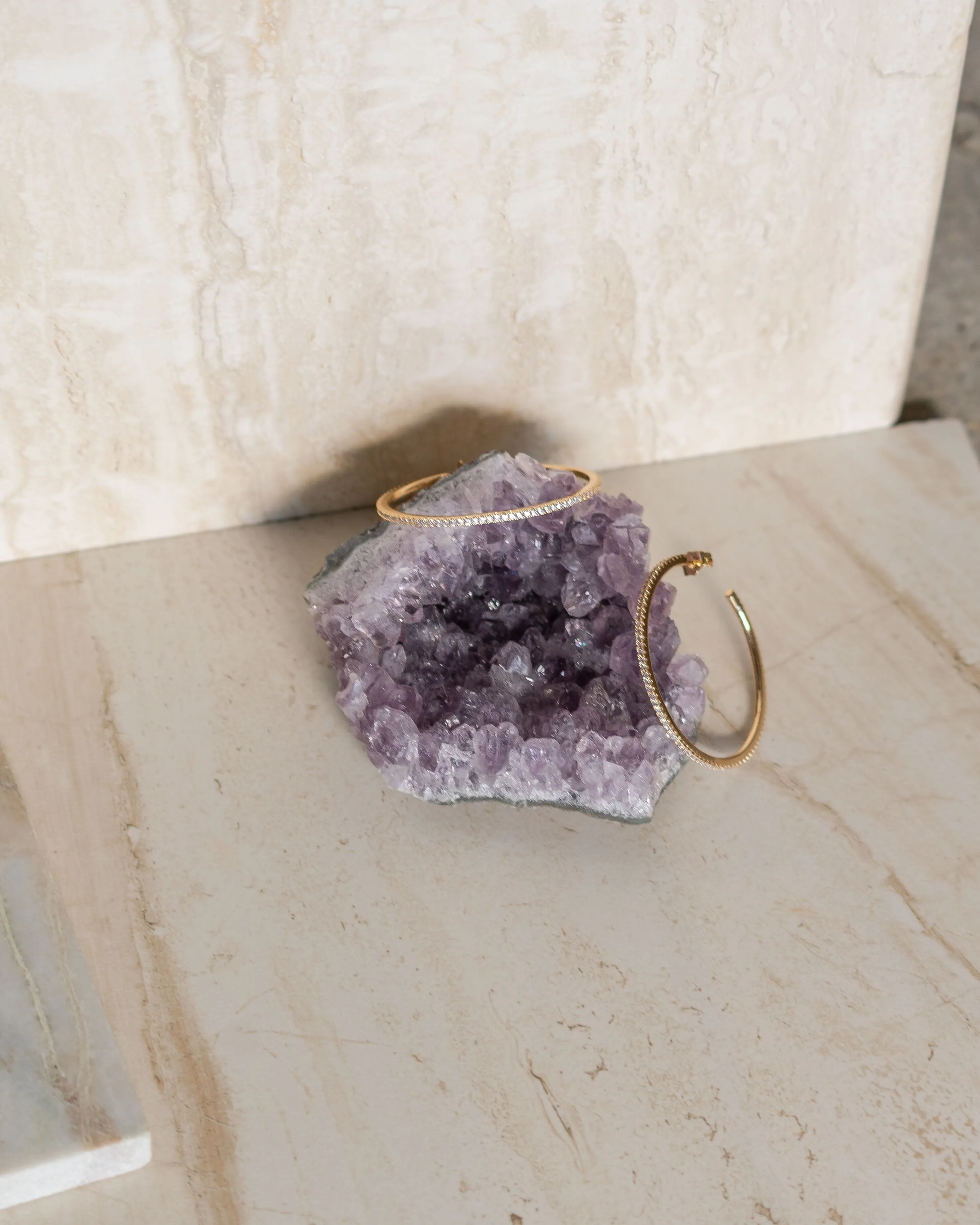 Small Lucky Me Single Row Hoops sold by Care Tucker