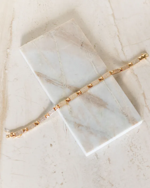 Pyramid Blitz Tennis Bracelet sold by Care Tucker