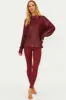 PIPER LEGGING Merlot Shine sold by Care Tucker
