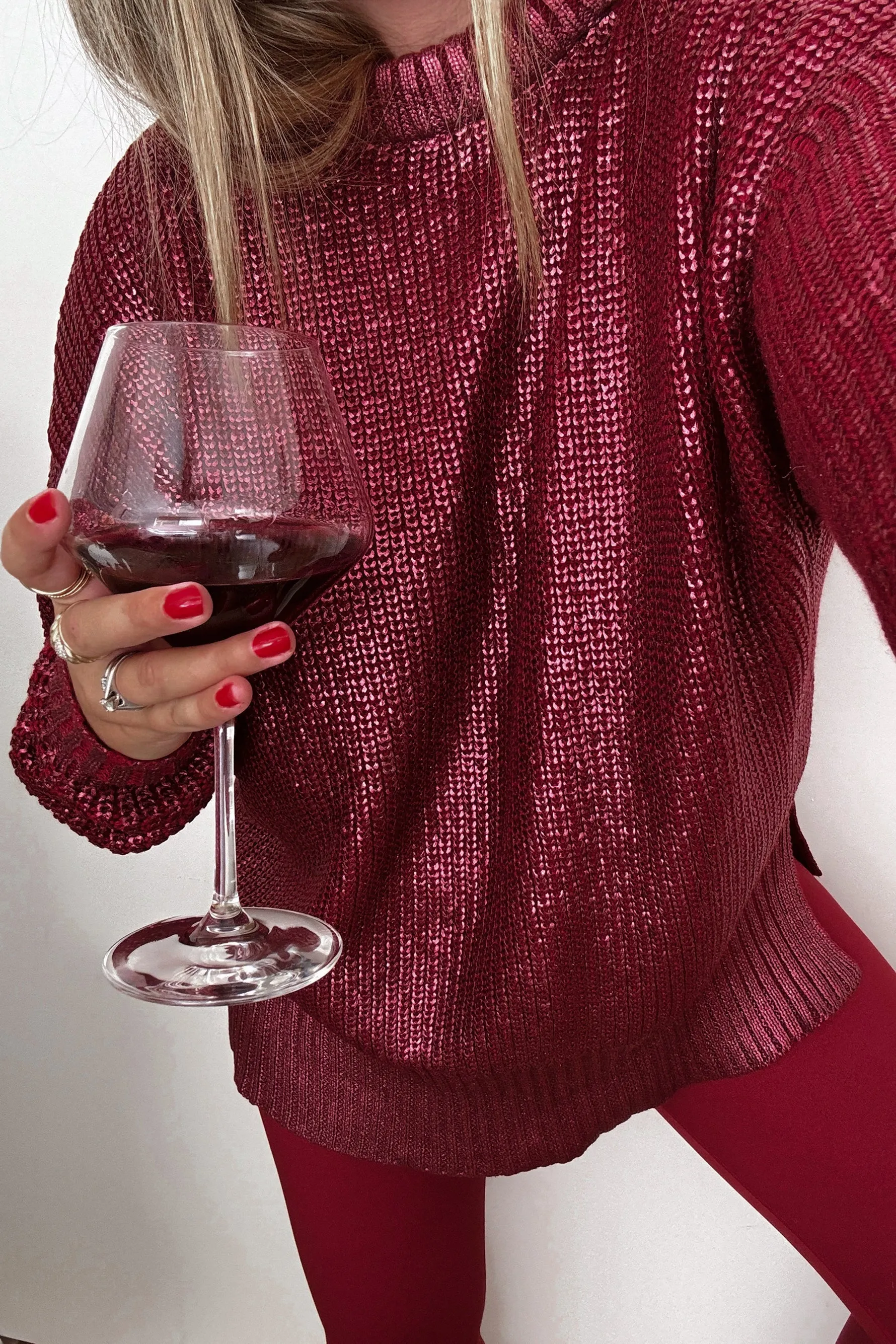 Callie Sweater Merlot Shine sold by Care Tucker product image thumbnail 4