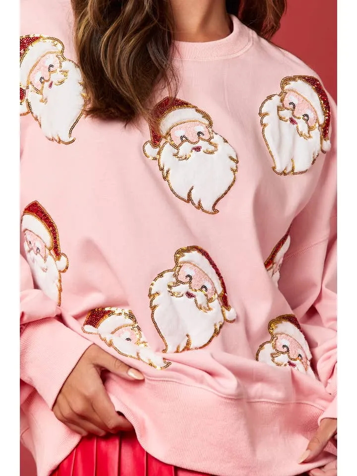 Santa Sequins & Fur Embroidery Sweatshirt sold by Care Tucker product image thumbnail 5