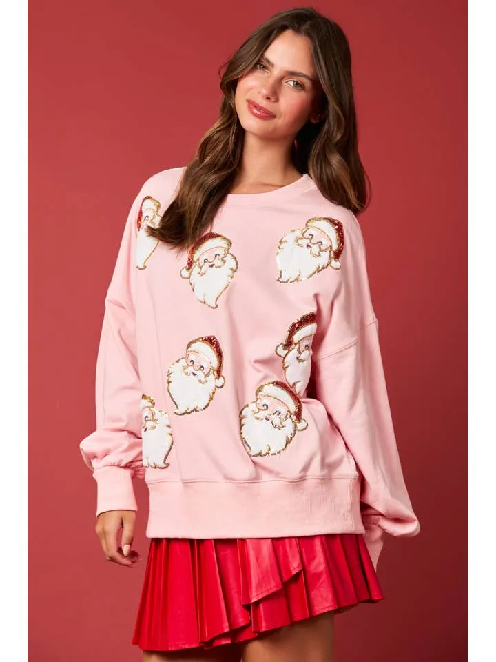 Santa Sequins & Fur Embroidery Sweatshirt sold by Care Tucker product image thumbnail 3