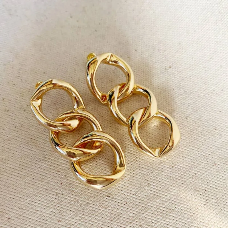 18k Gold Filled Chain Drop Earrings sold by Care Tucker