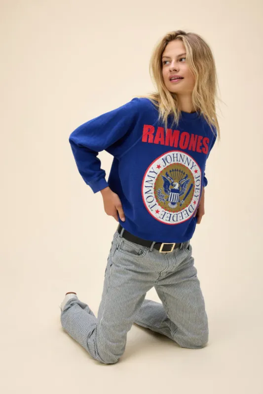 Ramones Gold Seal Reverse Raglan Sweatshirt sold by Care Tucker