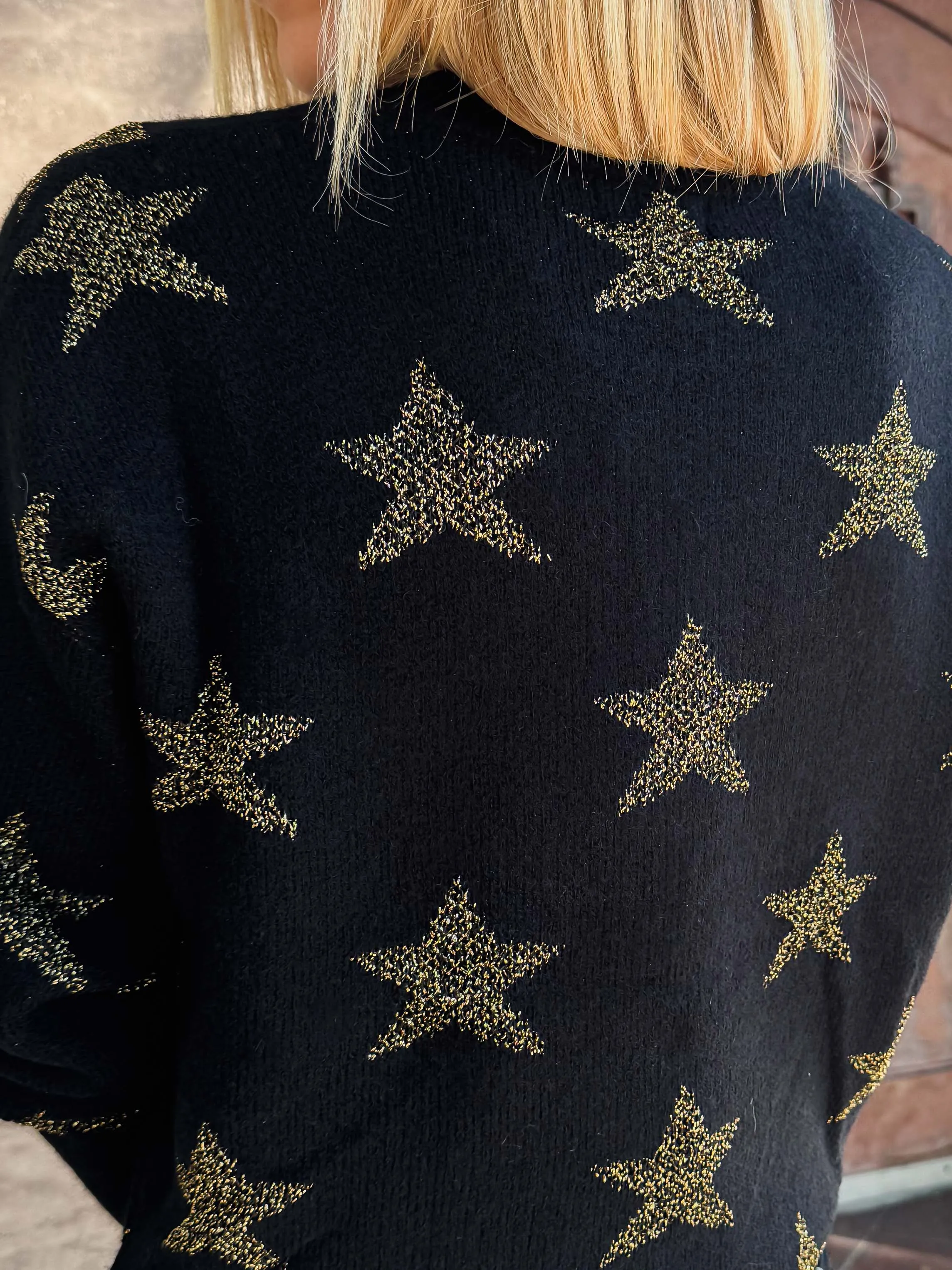 ROUND-NECK SWEATER WITH STAR PATTERN sold by Care Tucker product image thumbnail 4