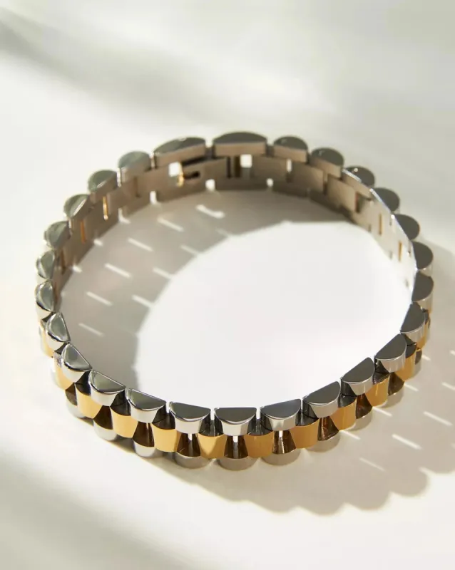 Two-Toned Timepiece Bracelet sold by Care Tucker