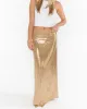 Saturday Skirt Gold Shiny Stretch sold by Care Tucker