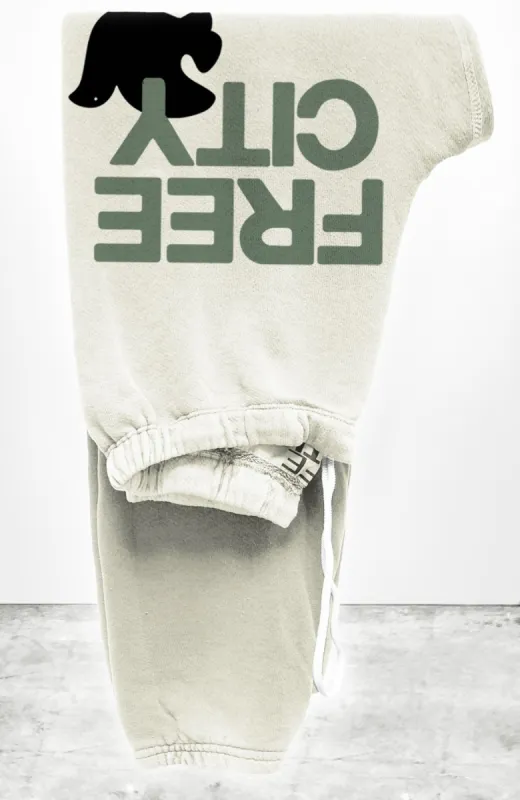 FREECITY sweatpant - creamy/army sold by Care Tucker
