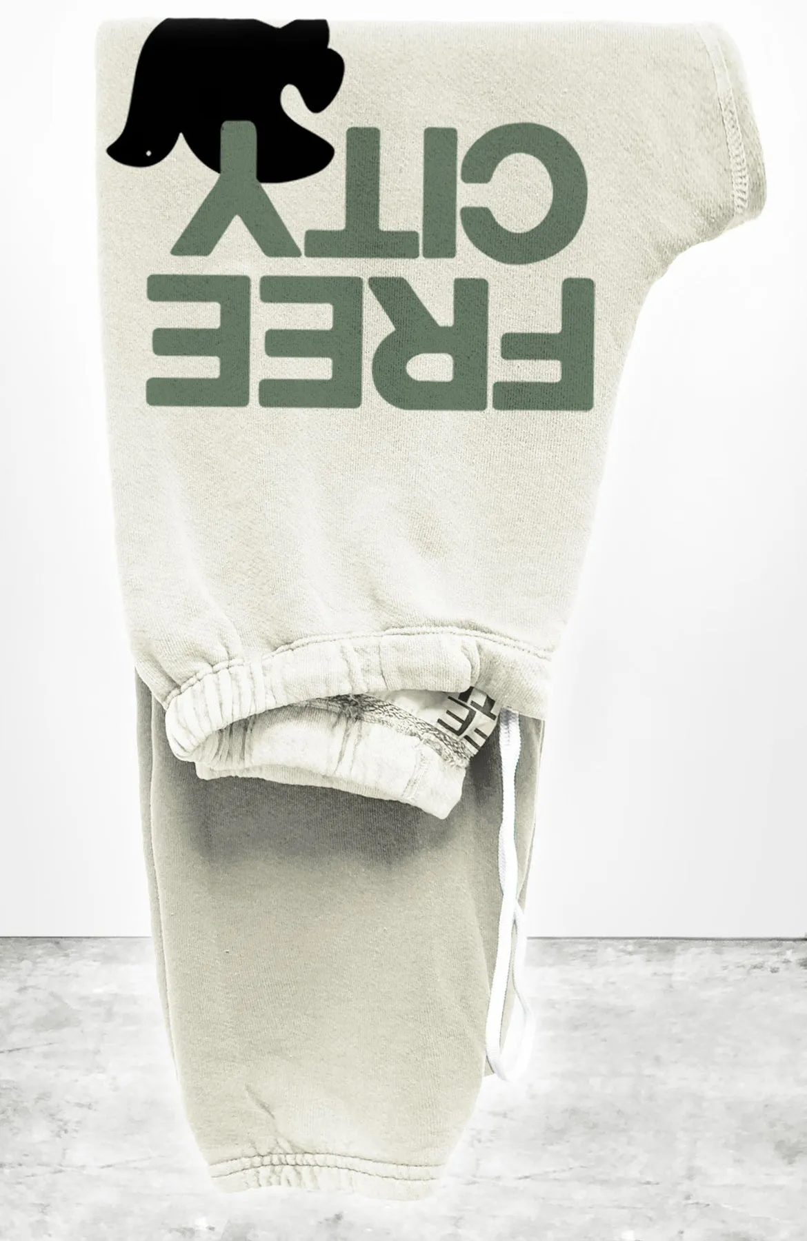 FREECITY sweatpant - creamy/army sold by Care Tucker
