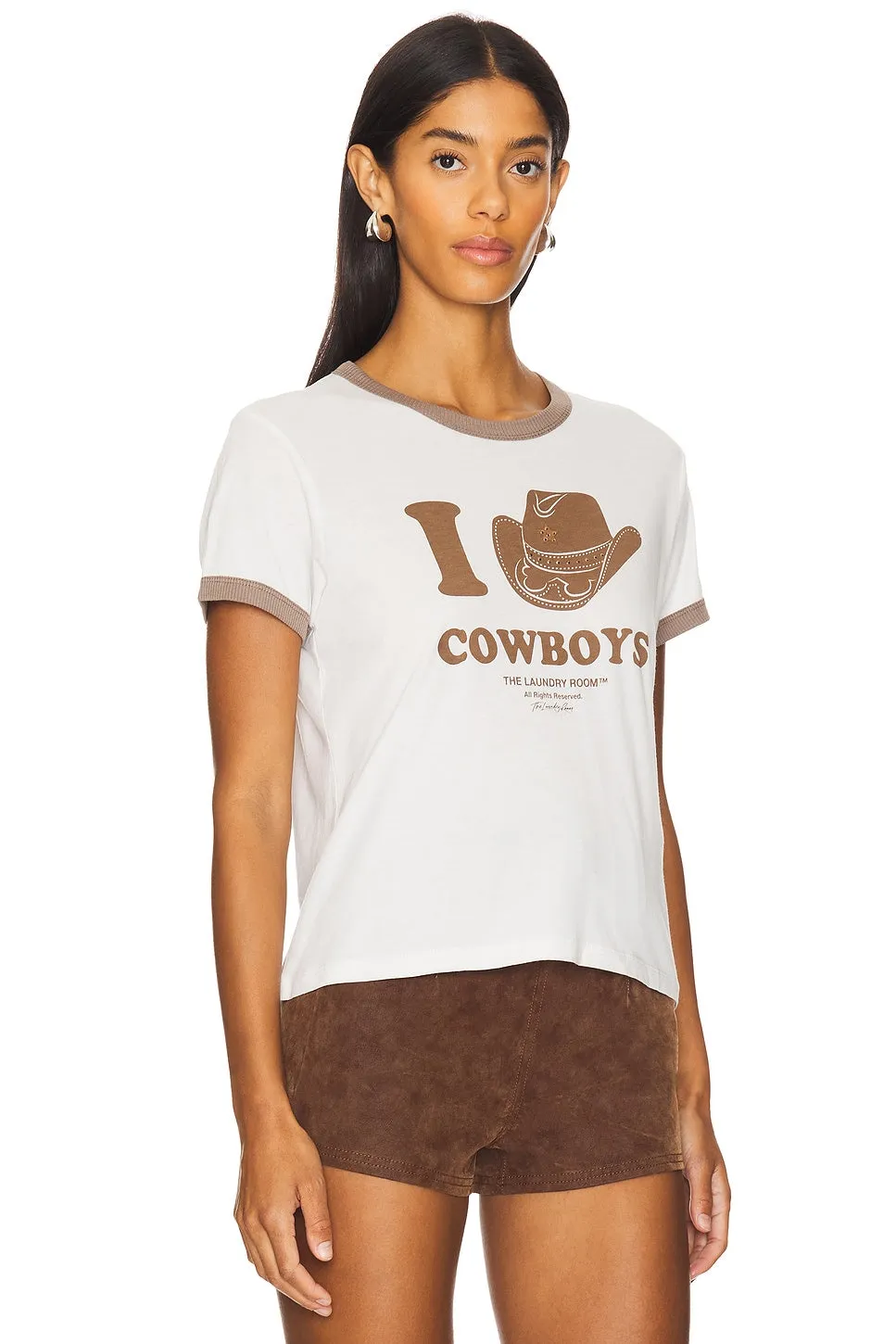 I Heart Cowboys Perfect Ringer Tee sold by Care Tucker product image thumbnail 2