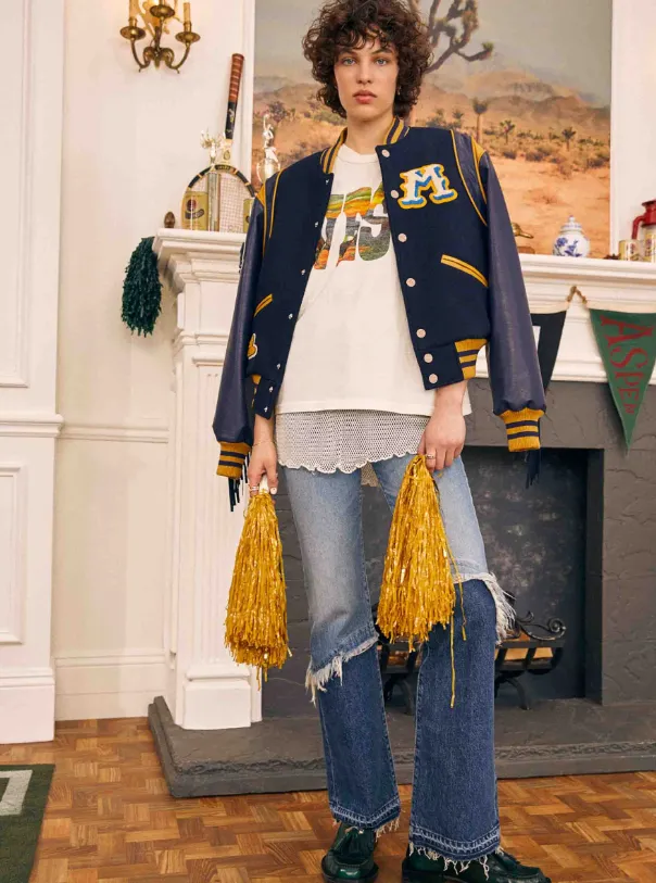 The Fringe Team Spirit Varsity Blues Mother Denim sold by Care Tucker product image thumbnail 4