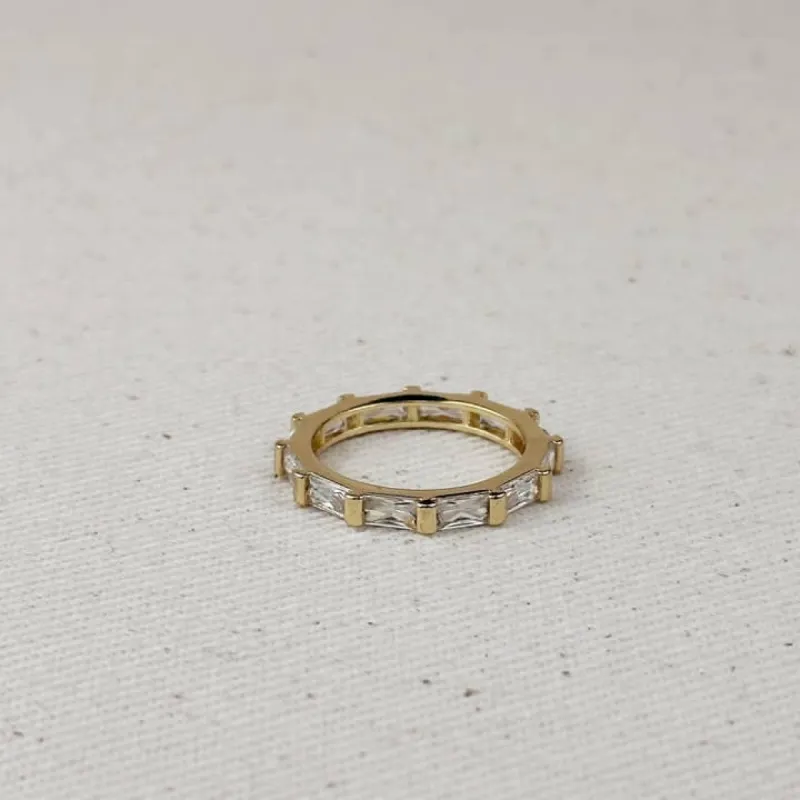 18k Gold Filled Baguette Cz Band Ring sold by Care Tucker