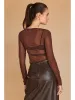 Eliana Lurex Sheer Top sold by Care Tucker