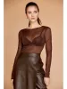 Eliana Lurex Sheer Top sold by Care Tucker