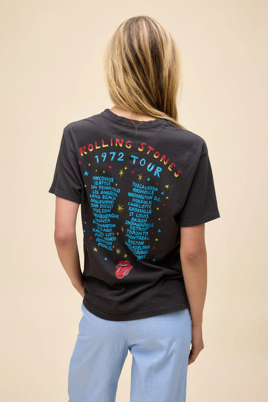 Rolling Stones 1972 Tour Boyfriend Tee sold by Care Tucker product image thumbnail 2