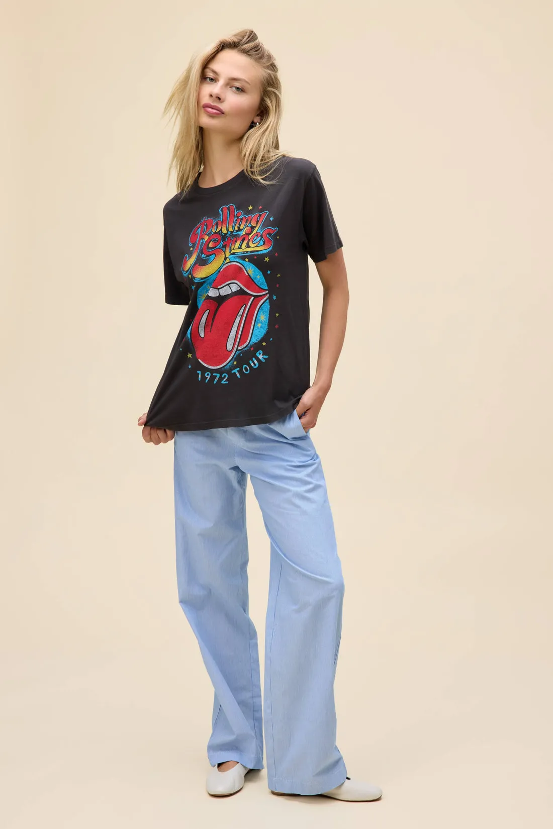 Rolling Stones 1972 Tour Boyfriend Tee sold by Care Tucker product image thumbnail 3
