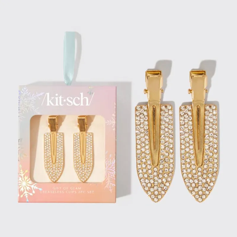 Holiday Gift of Glam Creaseless Clips 2pc Set - Rhinestone made by Care Tucker