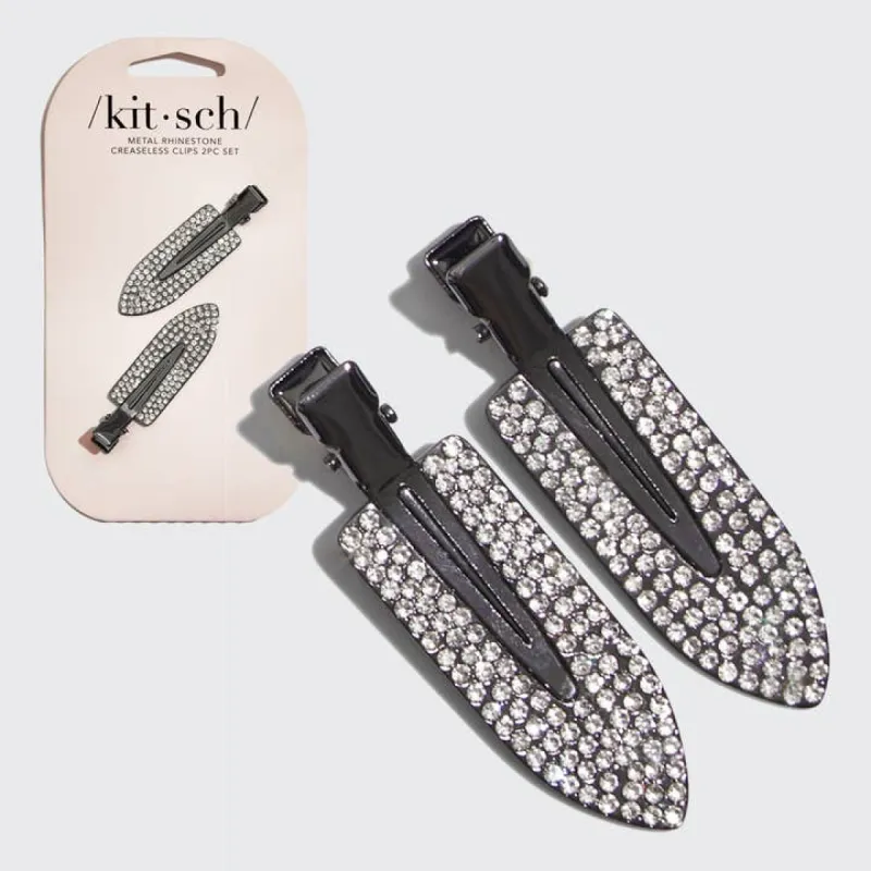 Metal Rhinestone Creaseless Clips 2pc Set sold by Care Tucker
