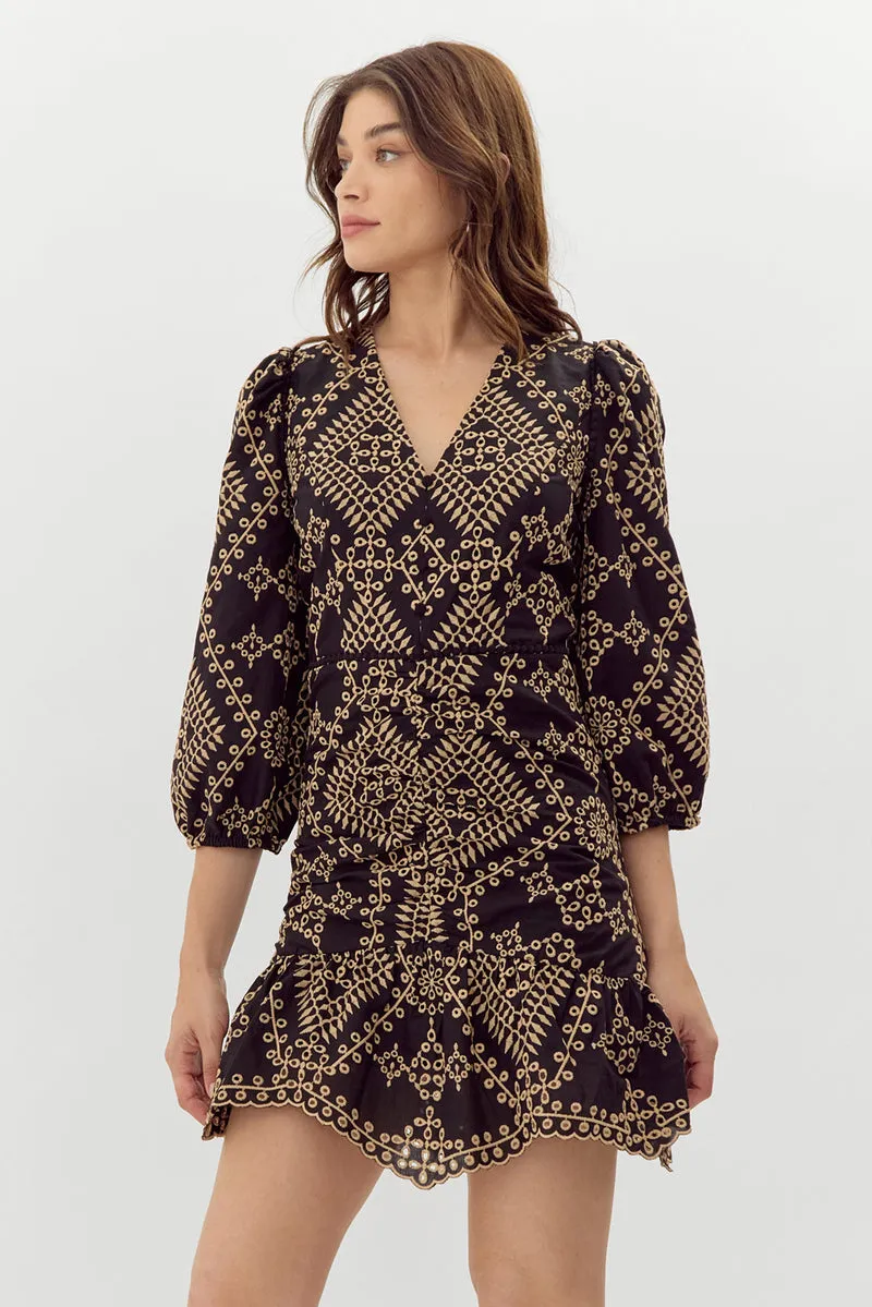 Poppy Embroidered Mini Dress sold by Care Tucker product image thumbnail 3