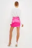 Solid Satin Fit Mini Skirt sold by Care Tucker