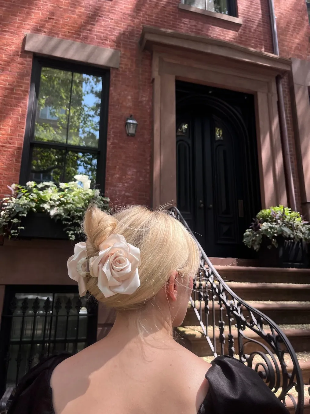 Handmade Satin Rose Claw Clip sold by Care Tucker product image thumbnail 5