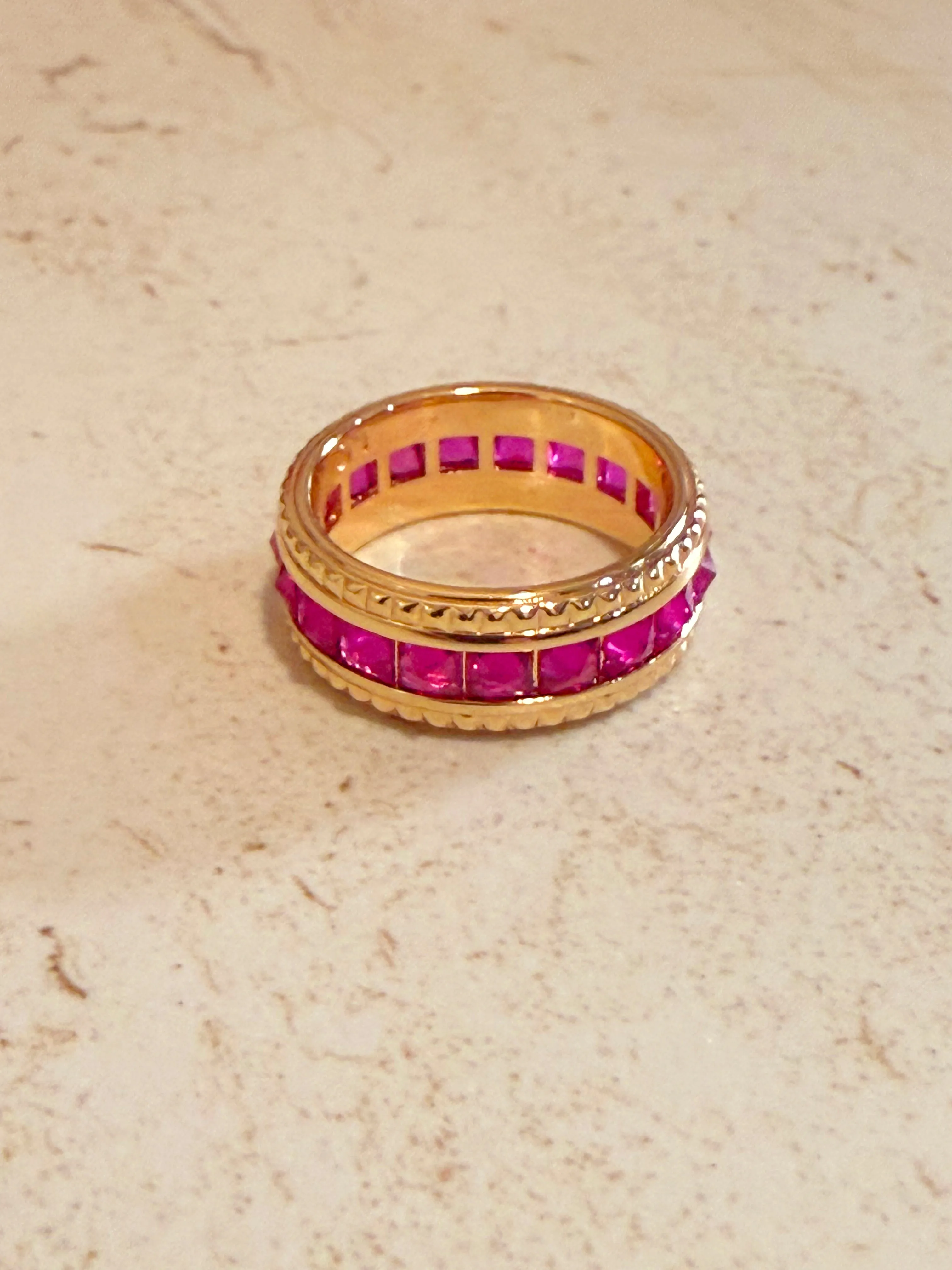 Ruby CZ Band Ring 8 sold by Care Tucker