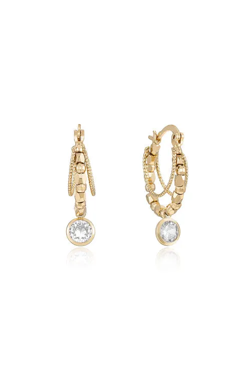 Boho Golden 18k Gold Plated Hoop Earrings sold by Care Tucker