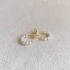 18k Gold Filled 15mm Simulated Pearls Bead C- Hoop sold by Care Tucker