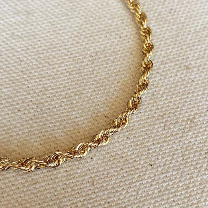 18k Gold Filled 3mm Rope Bracelet sold by Care Tucker product image thumbnail 2
