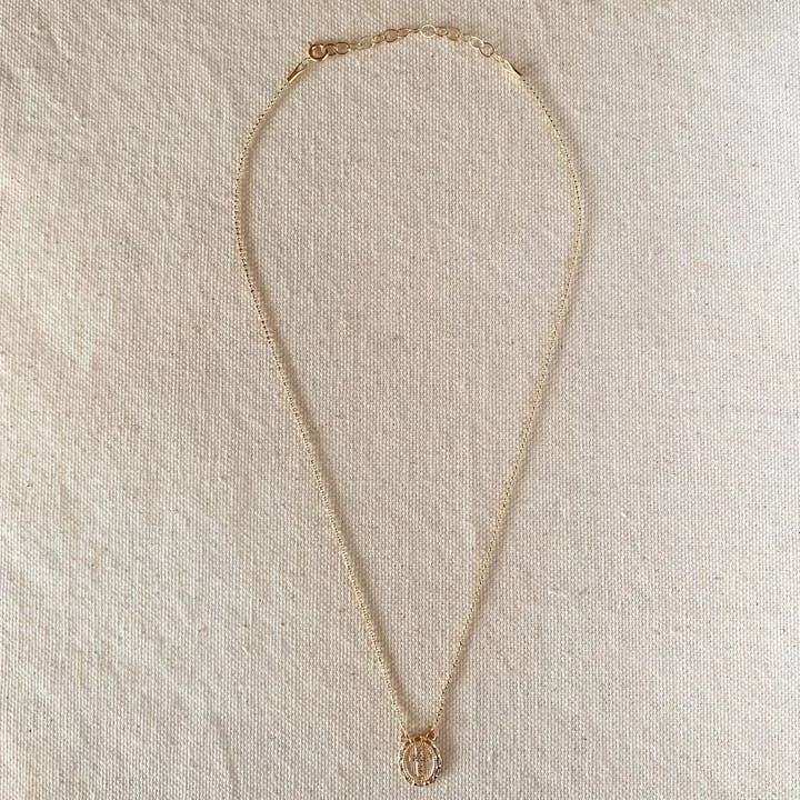 18k Gold Filled Cross Plate Scapular Necklace sold by Care Tucker product image thumbnail 2