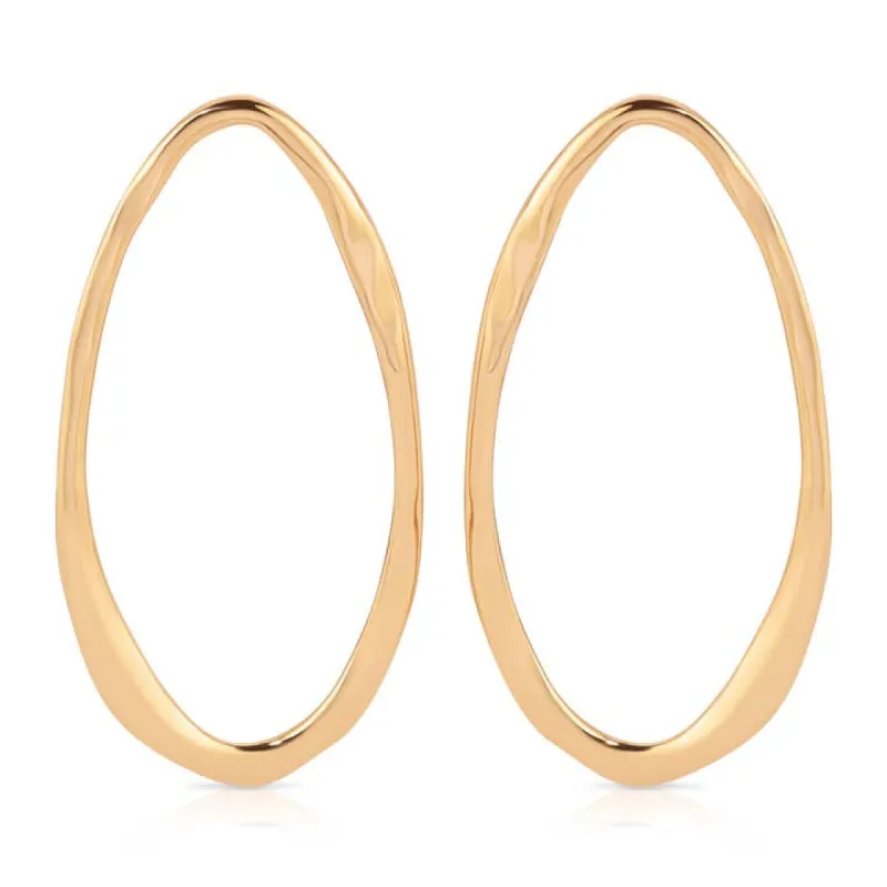Hammered Large Oval Earrings sold by Care Tucker