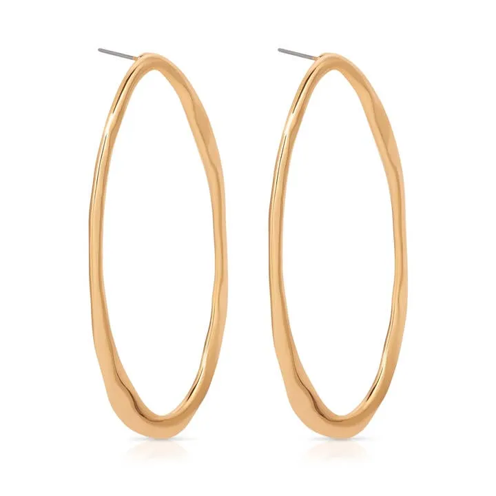 Hammered Large Oval Earrings sold by Care Tucker product image thumbnail 3