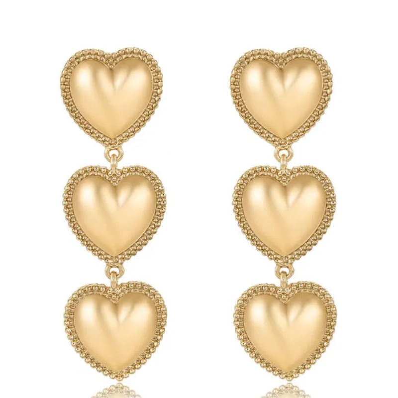 Golden Love Drop Dangle Earrings sold by Care Tucker