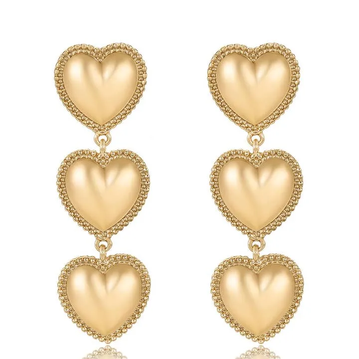 Golden Love Drop Dangle Earrings sold by Care Tucker