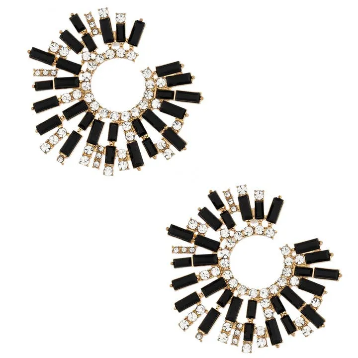 Opulent Crystal Stardust 18k Gold Plated Open Circle Earrings sold by Care Tucker product image thumbnail 2