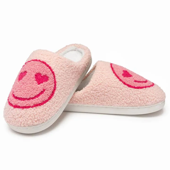 Indoor / Outdoor Slippers - Heart Eyes Happy Faces - Pink sold by Care Tucker product image thumbnail 3