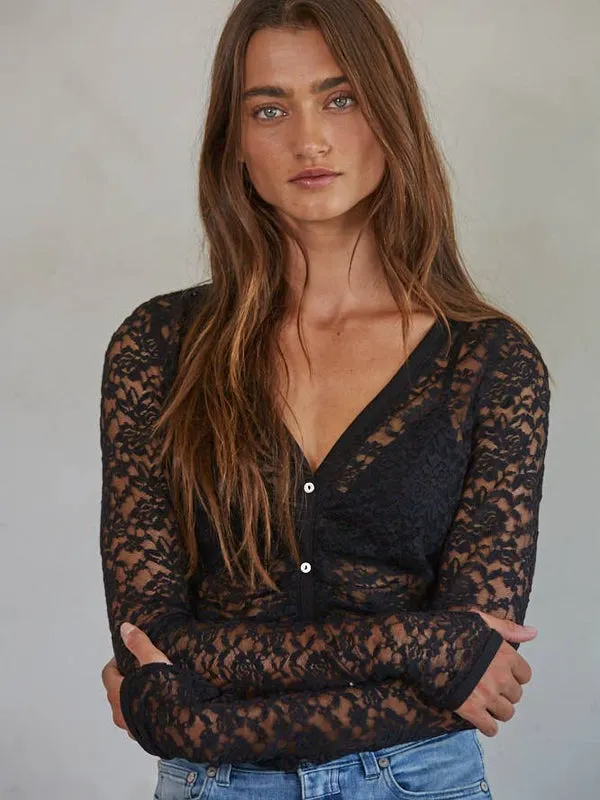 Floral Lace Bodysuit sold by Care Tucker product image thumbnail 2