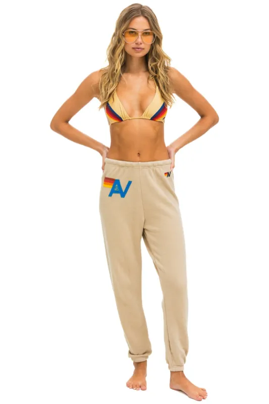 LOGO STITCH SWEATPANTS - SAND sold by Care Tucker